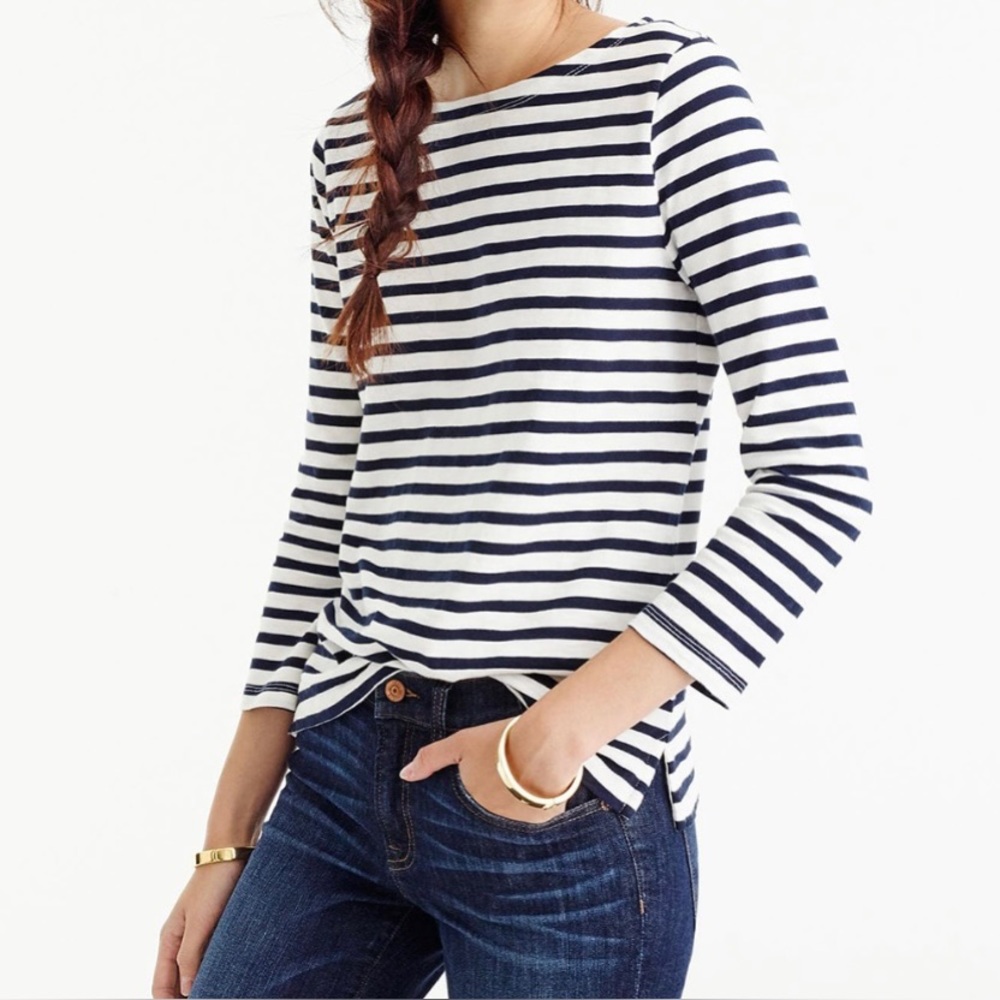 J.Crew long sleeve stripe knit shirt